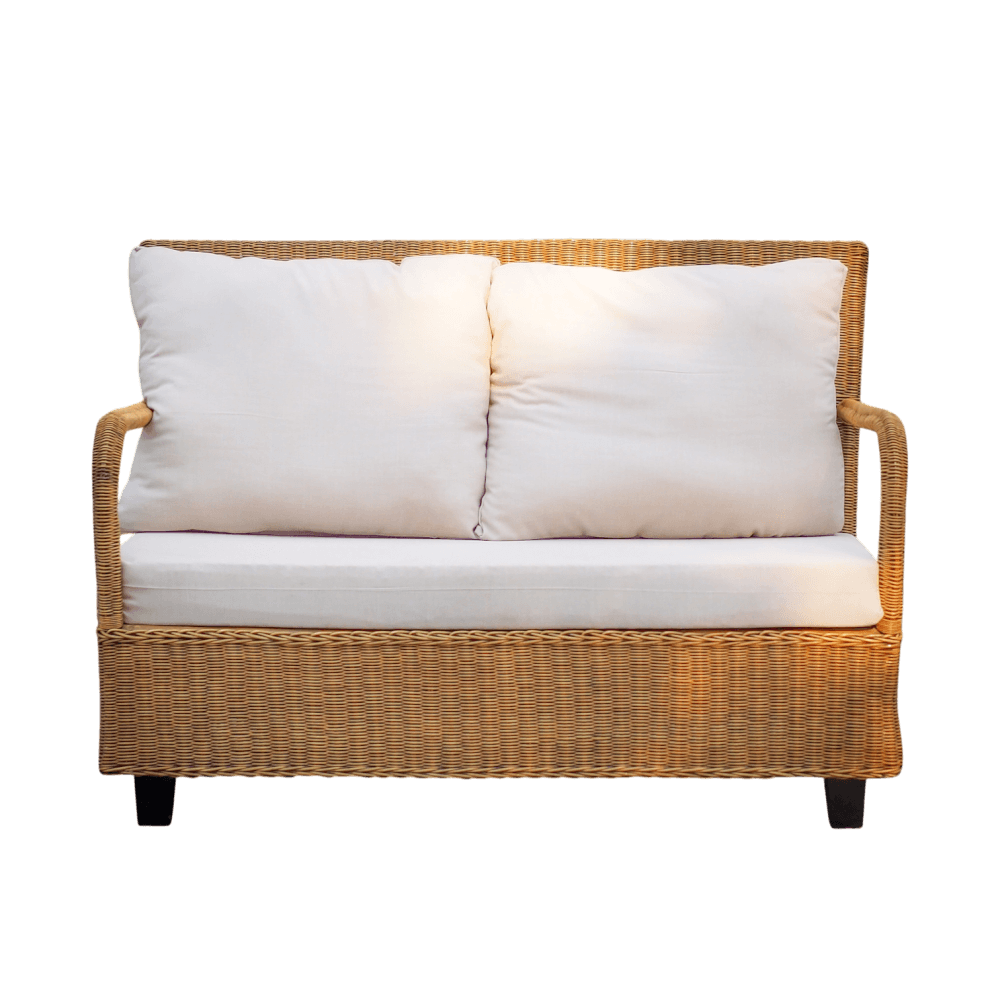 โซฟา 2 ที่นั่ง หวายแท้ PISAMAI รุ่น COUPLE SOFA แนว HOMIE MODERN โซฟานั่งเล่น ขนาด 130*85*96 CM สีธรรมชาติ